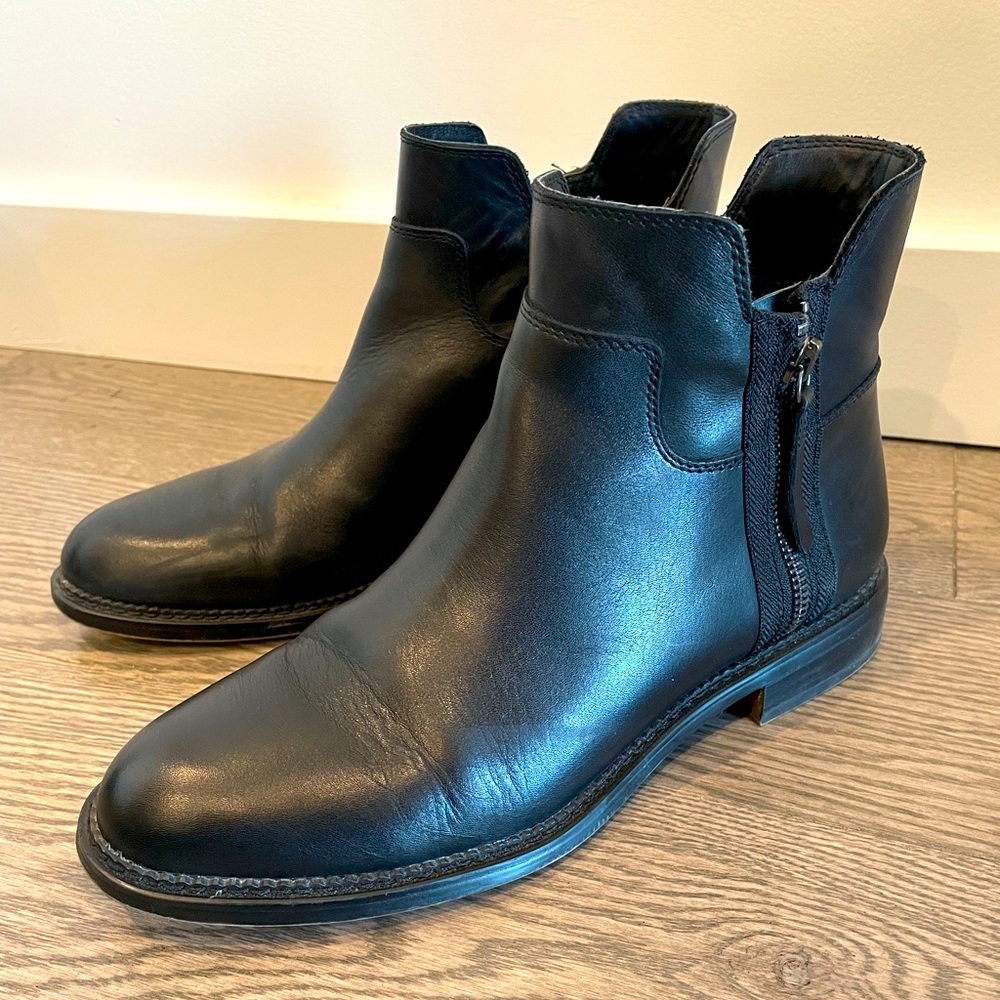 Franco Sarto black leather booties
